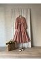 Modest Orange Crinkle Poplin Layered Dress - 3