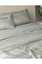Candide Double 100% Cotton Crep Printed Bed Sheet Lı Duvet Cover Set - Khaki - 2
