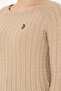 Women's Sand Melange Crew Neck Basic Sweater 50288981-Vr123 - 7
