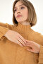 Women's Camel Melange Turtleneck Sweater 50293141-Vr122 - 2
