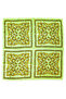 Square Cut Ethnic Floral Print Green Scarf - 90X90 - 2
