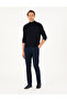 Navy Blue Slim Fit Canvas Trousers 50292346 -Vr033 - 3