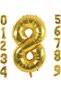 8 Year Birthday Party Celebration Number Foil Balloon Gold Color 36 Cm 16 Inch