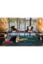Multicolored Surrealist Bathtub Tiger and Deer Patterned Modern Decorative Carpet 3533 - 4
