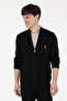 Men's Black Basic Knitwear Cardigan 50288871 -Vr046