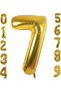 7 Year Birthday Party Celebration Number Foil Balloon Gold Color 36 Cm 16 Inch - 2