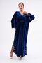 Velvet Dress with Lapel Sleeve Pearls - 5
