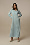Long Sleeve Cotton Button Collar Women's Nightgown