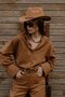 Pinterest Style Equivalent Suede Fabric Stitching Oversized Shirt Belted Palazzo Pants Design Nubuck Suit - 8