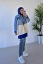 Jean Detailed Buttoned Knitwear Hijab Cardigan - 7
