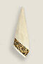 3-Piece Leopard Towel Set 100% Cotton Certified, Hand / Face / Kitchen Towel 50X90Cm - Cream - 4