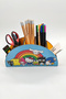Hello Kitty Decorative Wooden Tabletop Drawers 7 Compartment Pen Holder Organizer - 5