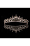 Rhinestone Look Crystal Stone Bridal Crown Crystal Stone Henna Night Crown Silver - 2