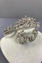 Silver Leyn Bridal Crown and Round Jewelled Earring Set - 2