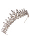 Crystal Stone Bridal Henna Crown Special for Women Bridal Wedding Crown Silver - 7