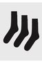 Men's Cotton 3-Piece Black Socks