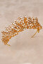 Leaf Patterned Elegant Bridal Costume Crown Henna Night Crown Honey - 4
