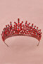 Red Rio Model Bridal Crystal Stone Princess Wedding - 3