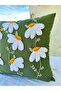 Punnchatolyesii Panch Punch Papatya Handmade Punch Panch Cushion Cover Green 100% Handmade - 3