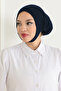 Women's Hijab, Large Volume, Practical, Non-Slip, Chin-Under-Neck Style, Navy Blue