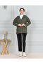 Women's Mother Short Winter Print Thin Buttoned Pocket Combed Cotton Cardigan Mother's Day - 2
