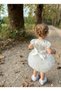 Baby Girl Child Short Sleeve Tulle Tutu Special Day Party Birthday Princess Satin Evening Dress - 4