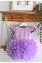 Tulle Satin Princess Dress for Baby Girl - Short Sleeve, Special Occasion