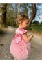 Baby Girl Child Short Sleeve Tulle Tutu Special Day Party Birthday Princess Satin Evening Dress - 7