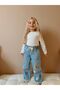 Yigit Boutique Floral Printed Girls' Jeans