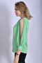Small and Large Size Blouse with Open Sleeves Stone Detail - 2