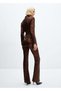 Kemerli Pullu Blazer Ceket - 4