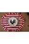 Placemat Oval 2pcs Striped Ruffled Vintage Red - 6