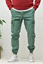 Men's Elastic Waist Lycra Cargo Pocket Gabardine Trousers - 3