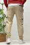 Men's Cargo Pocket Zippered Parachute Seasonal Jogger Pants - 4