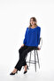 Women's Plus Size Handmade Detachable Necklace Crepe Blouse B0053 - 8
