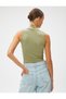 Crop Seamless Blouse Half Zipper - 4