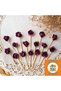 20 Pcs Purple Rose Cupcake Toothpicks- Birthday- Promise- Engagement Cake Decorations Supplies