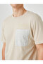 Slogan Embroidered T-Shirt Pocket Detail Crew Neck - 5