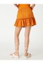 Frilled Mini Skirt with Elastic Waist - 4