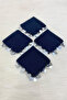 Navy Blue Silver Chiffon Halay Handkerchief 10 Pieces, Bride Groom Wedding Henna Circumcision Engagement Bride - 4
