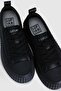 Genuine Leather Lace-Up High Sole Unisex Sneaker Shoes Black - 3
