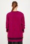 Fuchsia Mink Cardigan - College Detailed - 4