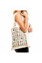 Strap Cream Color Tote Cloth Bag, - 3