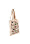 Strap Cream Color Tote Cloth Bag, - 5