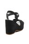 Women's Black Wedge Heeled Shoes K05688999716 - 4