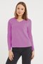 Women's Long Sleeve V Neck Basic Cotton Knitted Blouse - 2