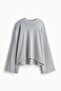 Oversized curved-hem jumper