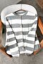 Nare Gray Striped Cardigan - 3