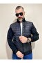 Turtleneck Front Quilted Zippered Three Yarn Jacket & Coat - 5