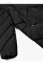 Long Quilted Coat with Hood and Faux Fur Detail with Pockets - 7